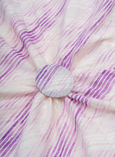 Pure Cotton Purple Color Jacqurad Lurex With Stripes Digital Print Fabric.